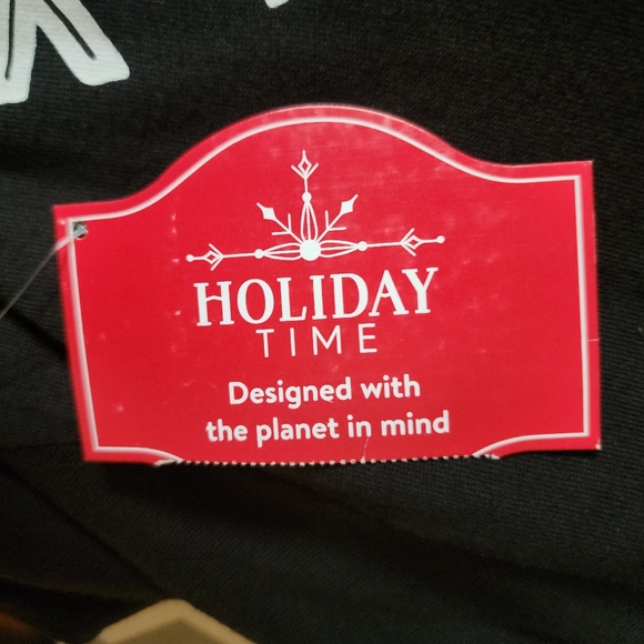 Mens M Holiday Time Black Retro Christmas Santa Claus Novelty T-Shirt - Picture 3 of 4